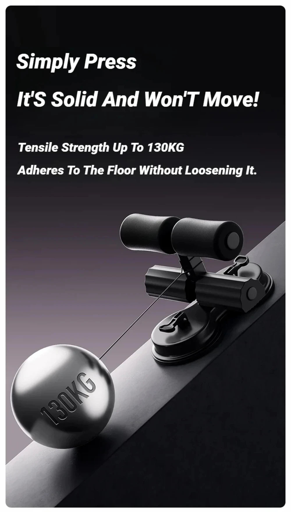 Adjustable Abdominal Sit up Equipment with Suction Cups Ankle Support Fitness Workout Sports Exercise Aids for Home Indoor Use