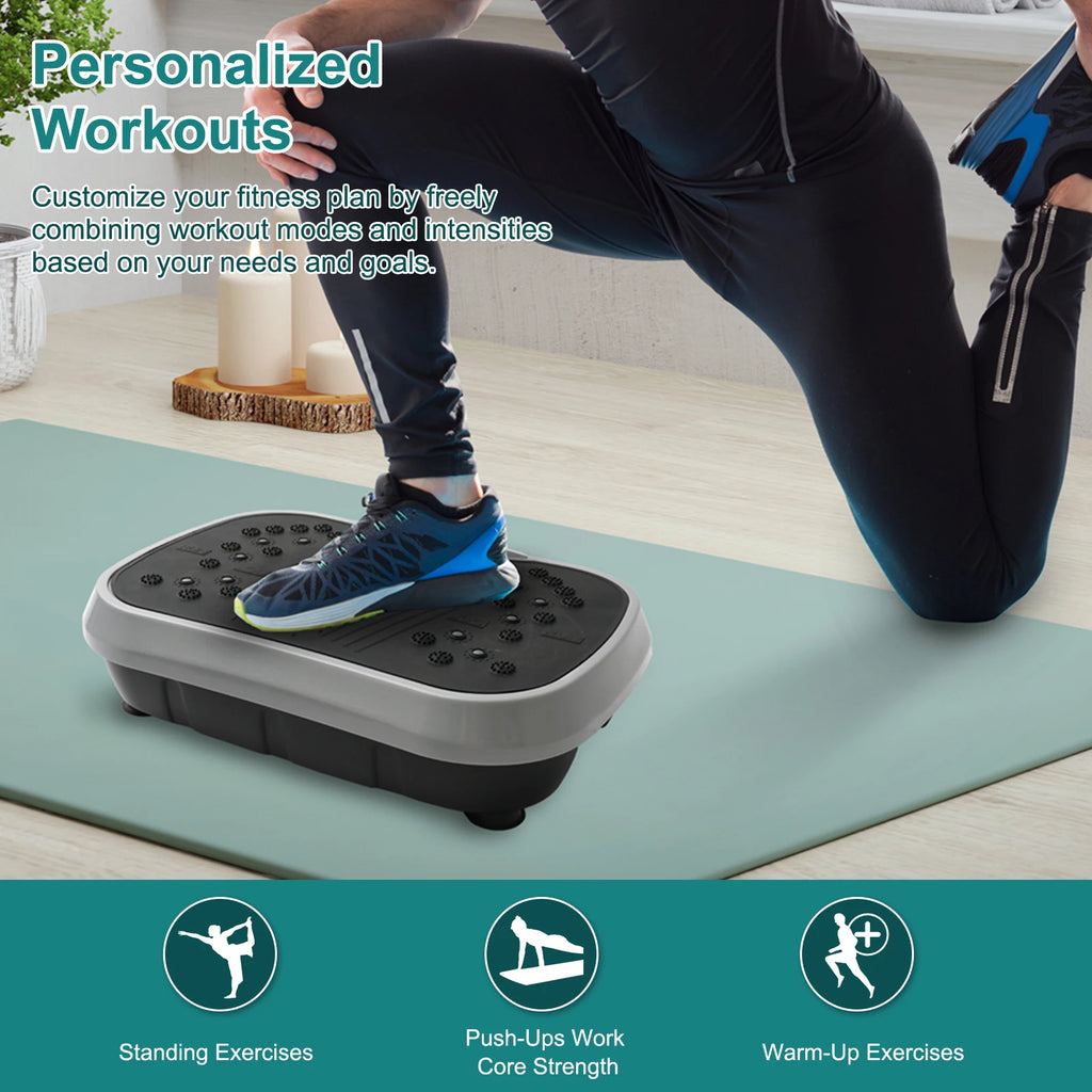 Vibration Plate Exercise Machine Fat-Burning Home Fitness Fat Slinger Shaping Whole Body Workout Portable Fitness Equipment