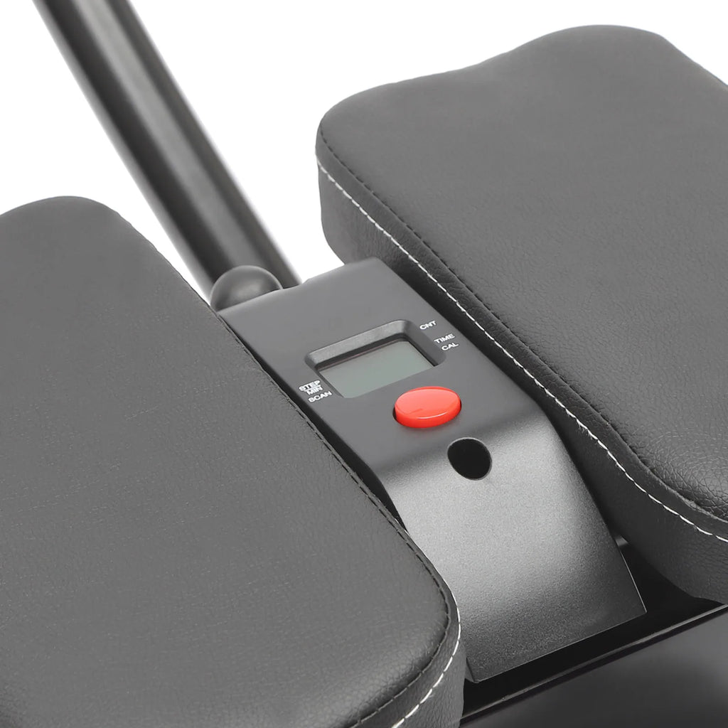 Ab Machine Foldable Abdominal Exercise Equipment Carbon Steel Foam ABS Black 3 Gears 0-180° Rotation LED Display Home Gym