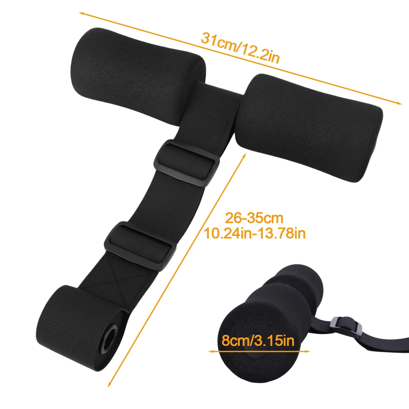 Adjustable Nordic Hamstring Curl Strap Washable Flexibility Leg Exercise Assisted Band for Home Knee Curler Abdominal Training