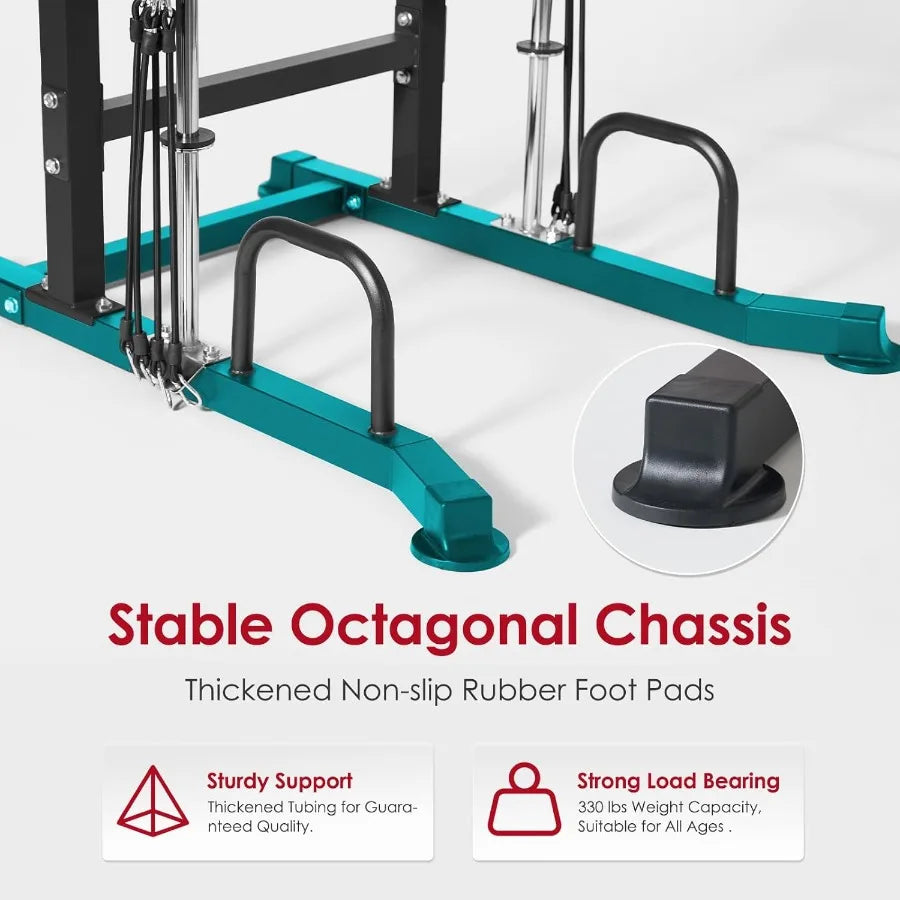 Power Tower Dip Station Pull Up Bar for Home Gym Multi-Function Adjustable Height Strength Training Workout Equipment