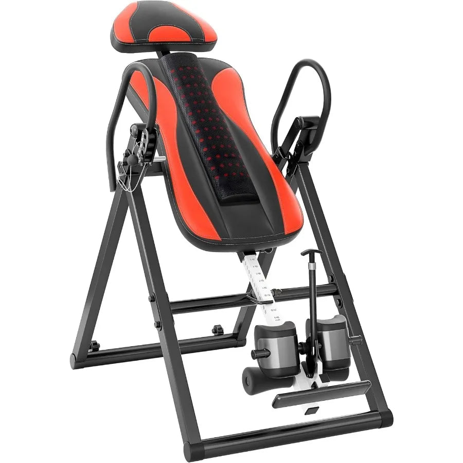 ITX360 Inversion Table for Back Pain Relief in Home and Office Settings 2025 Foldable Design with Removable Lumbar Support and