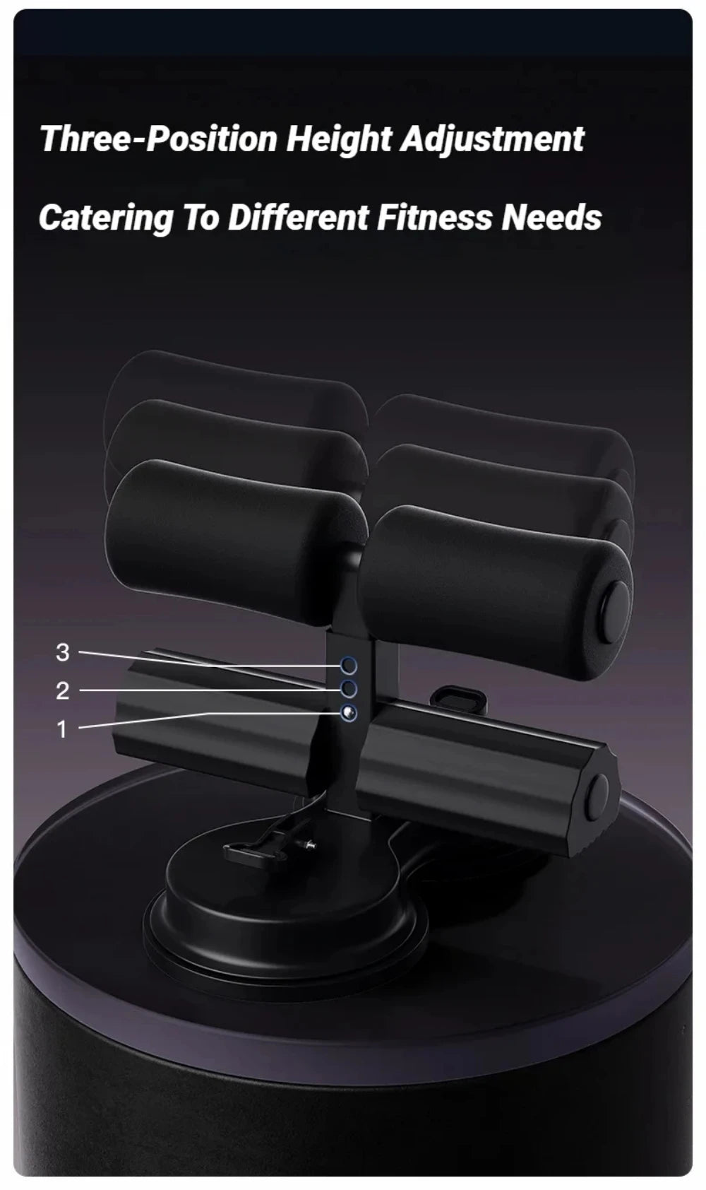 Adjustable Abdominal Sit up Equipment with Suction Cups Ankle Support Fitness Workout Sports Exercise Aids for Home Indoor Use