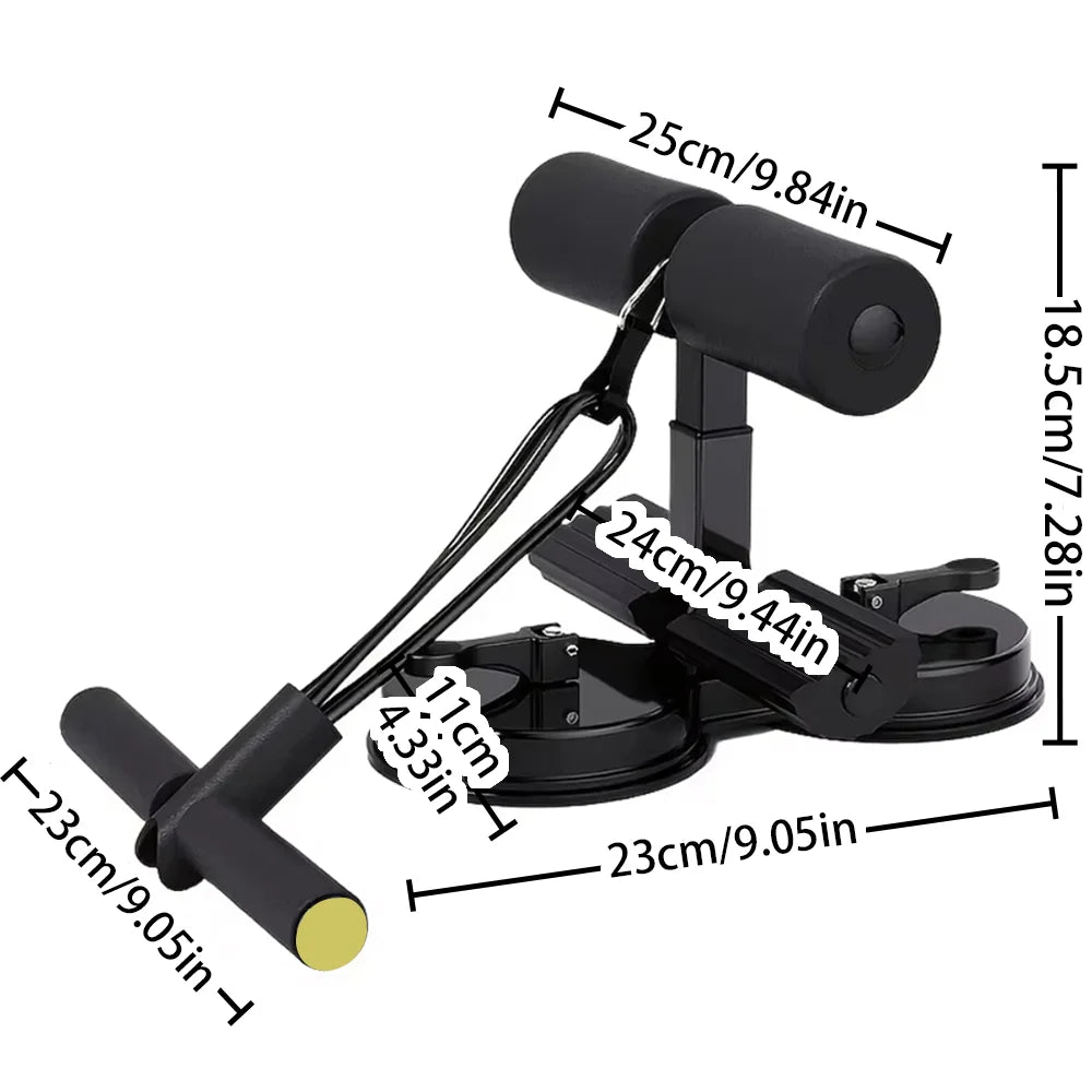 Adjustable Abdominal Sit up Equipment with Suction Cups Ankle Support Fitness Workout Sports Exercise Aids for Home Indoor Use