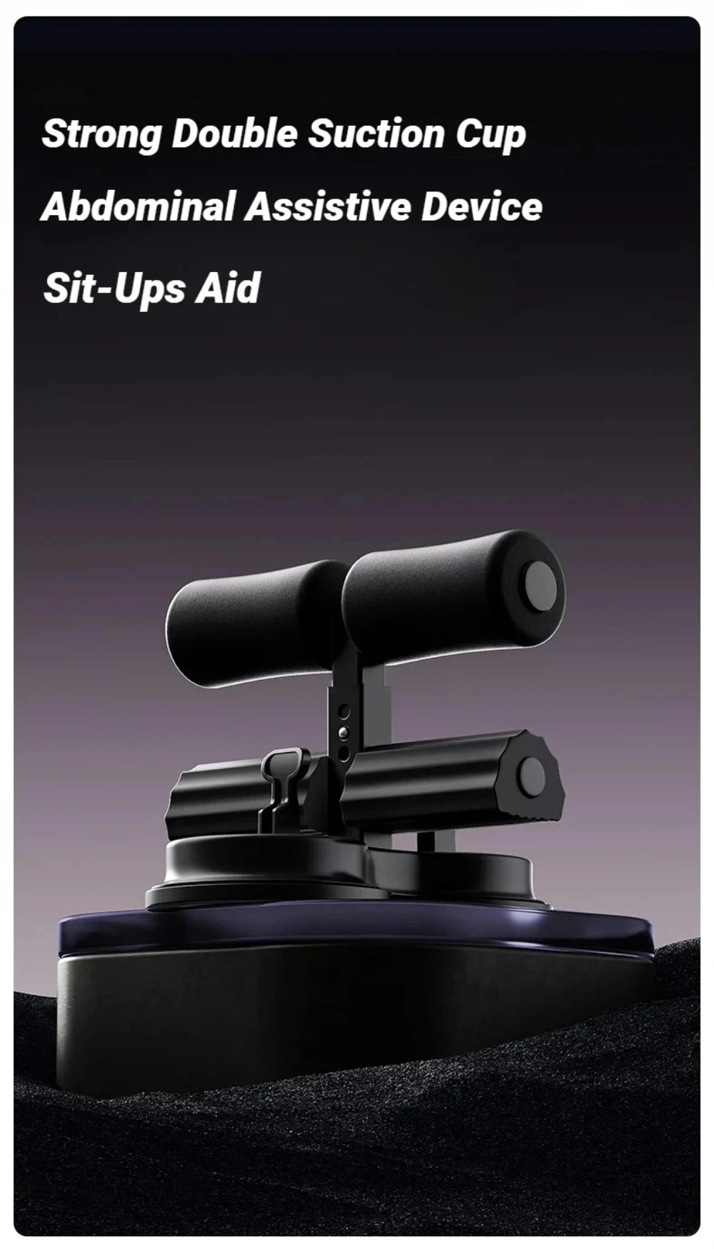 Adjustable Abdominal Sit up Equipment with Suction Cups Ankle Support Fitness Workout Sports Exercise Aids for Home Indoor Use