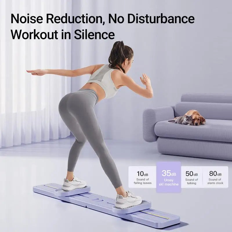 Foldable 3-in-1 Ski Trainer: Leg, Pelvic & Hip Strengthener for Postpartum Women, Home Gym Equipment"