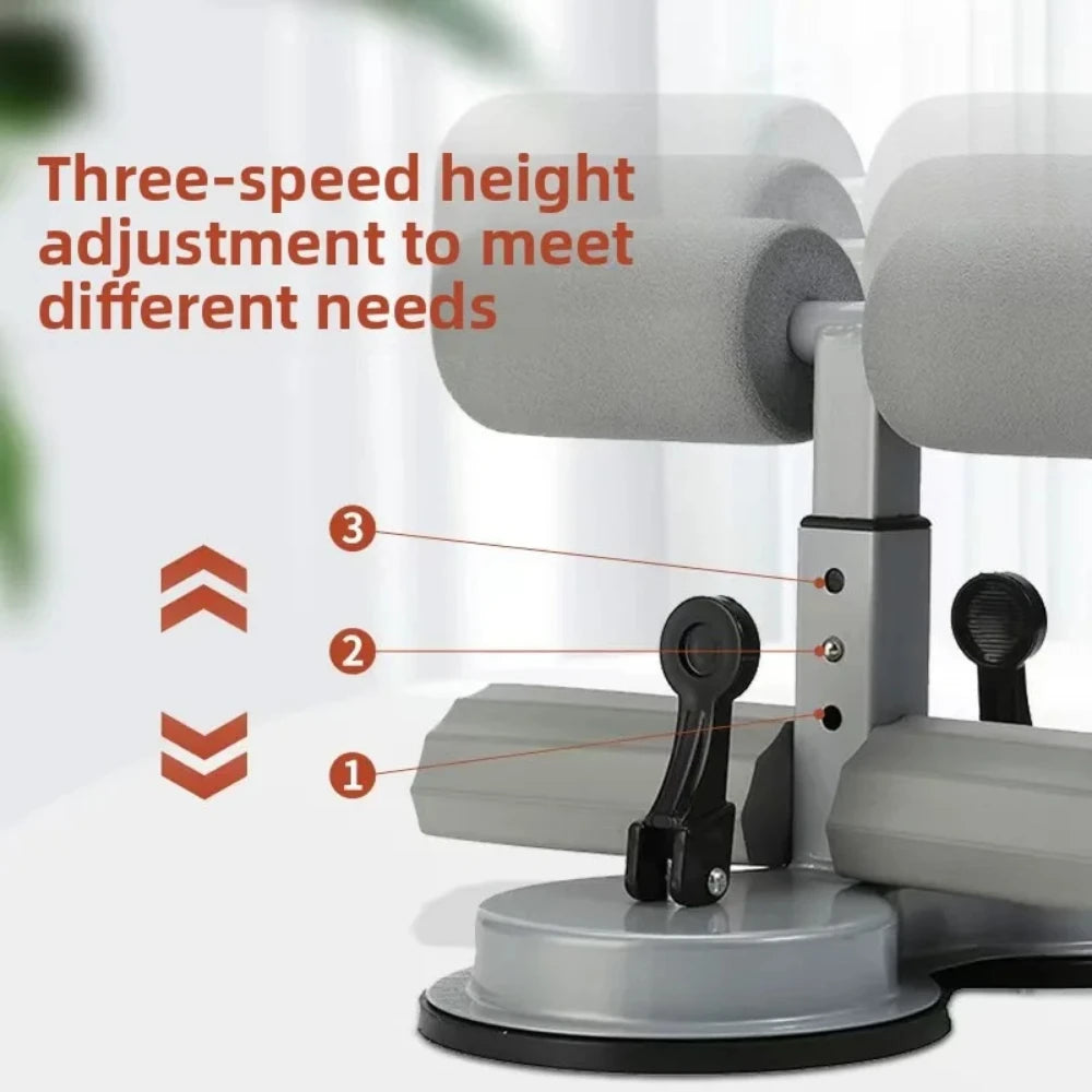 Adjustable Abdominal Sit up Equipment with Suction Cups Ankle Support Fitness Workout Sports Exercise Aids for Home Indoor Use