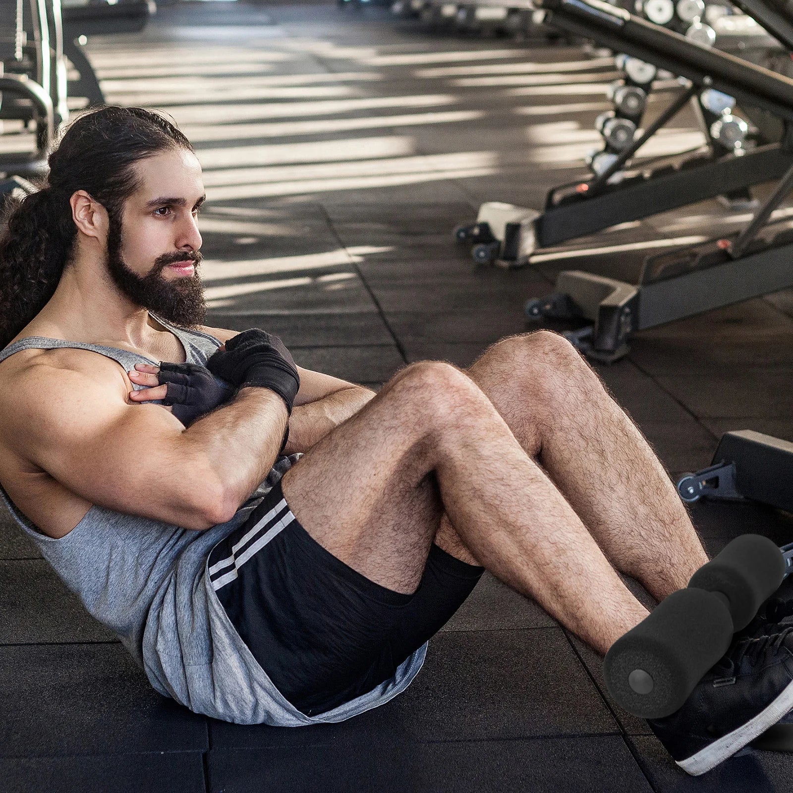 Adjustable Nordic Hamstring Curl Strap Washable Flexibility Leg Exercise Assisted Band for Home Knee Curler Abdominal Training